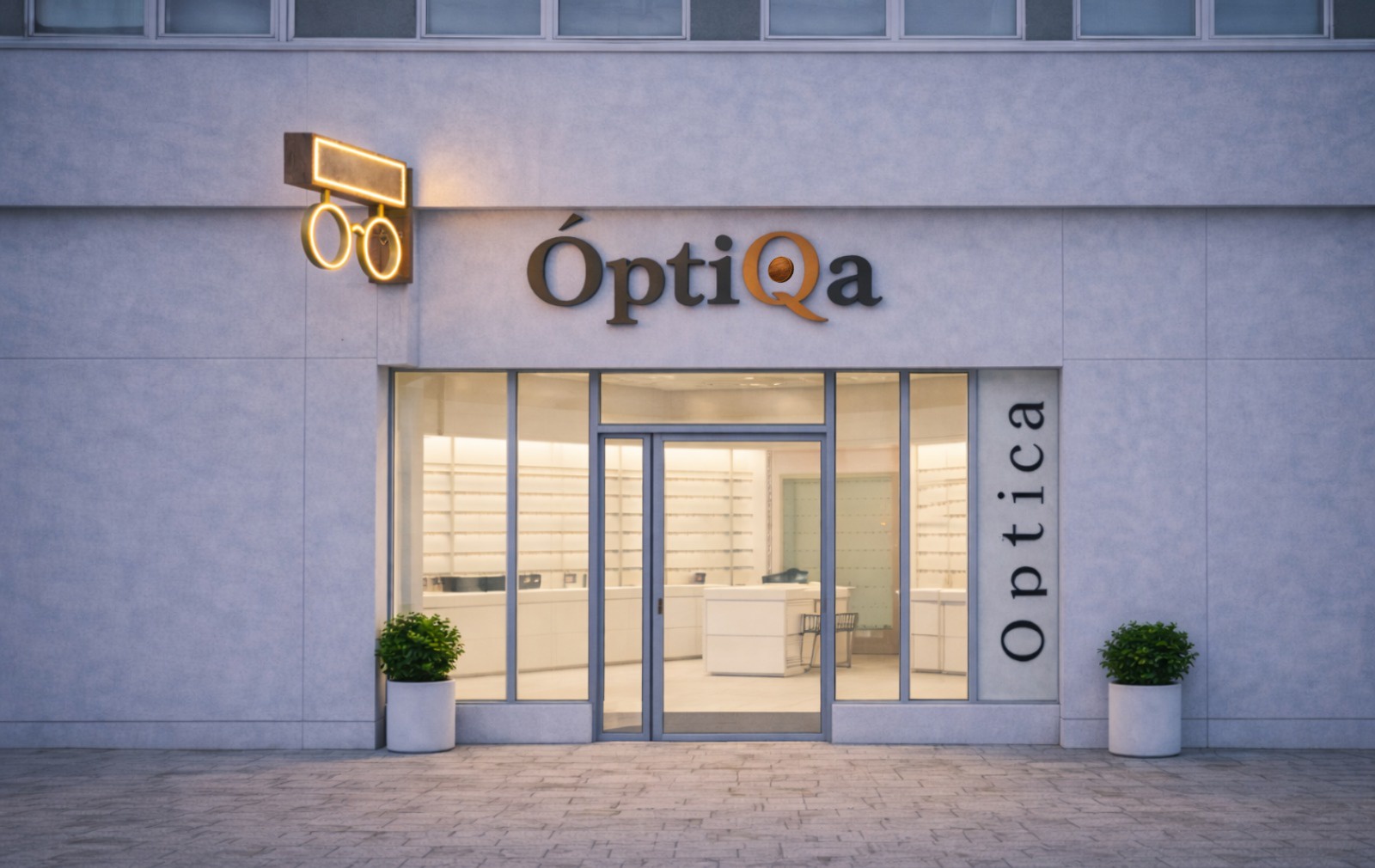 Fachada de Optiqa Óptica en Murcia centro